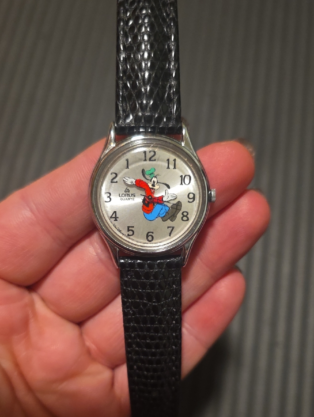 Lorus Backwards Goofy Character Quartz Watch - Black Strap
